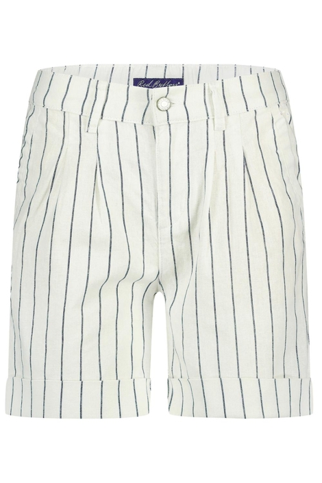 Red Button cleo short cotton linen stripe